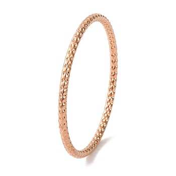 Ion Plating(IP) 304 Stainless Steel Bangles for Women, Rose Gold, Inner Diameter: 2-1/2 inch(6.2cm)