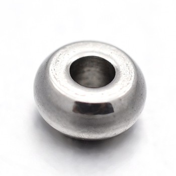 303 Stainless Steel Beads, Stainless Steel Color, Donut, 4x2mm, Hole: 1mm