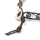 bracelet en perles de jaspe impérial naturel (teint) avec cœur en alliage(BJEW-JB08173)-5
