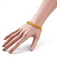 Glass Braided Flower Link Bracelet for Women(BJEW-TA00130-04)-3