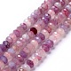Natural Plum Blossom Tourmaline Beads Strands(X-G-G991-B02)-1