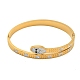 Snake 304 Stainless Steel Rhinestone Open Cuff Bangles for Women(BJEW-P327-01C-G)-2