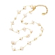 Natural White Moonstone Chip Beaded Necklace for Girl Women(NJEW-JN03708-02)-1