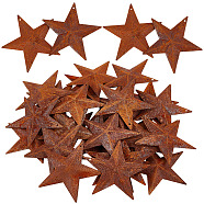 Rust Iron Big Pendants, Star, Sienna, 59x62x6mm, Hole: 2.5mm(IFIN-WH0065-16B)