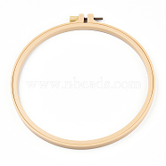 Bamboo Cross Stitch Embroidery Hoops, Sewing Tools Accessory, Round, Blanched Almond, 7.95x0.37 inch(202x9.5mm), Inner Diameter: 7.24 inch(184mm)(PW22062878978)