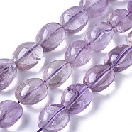 Natural Amethyst Beads Strands, Oval, 19.6~20.8x15~16x15~16mm, Hole: 1mm, about 19~21pcs/strand, 15.35 inch~15.74 inch(39~40cm)(G-I259-06)