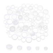 100Pcs 5 Style PE Plastic Bottle Stoppers, Bottle Inner Plugs, Column, White, 18.5~28x10.5~15mm, 20pcs/style(AJEW-GF0006-36)