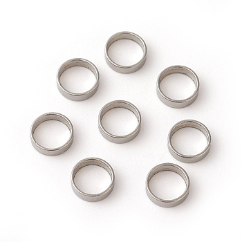 201 Stainless Steel Linking Rings, Ring, Stainless Steel Color, 6x2mm, Inner Diameter: 5mm