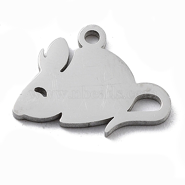 Stainless Steel Color Mouse 304 Stainless Steel Charms