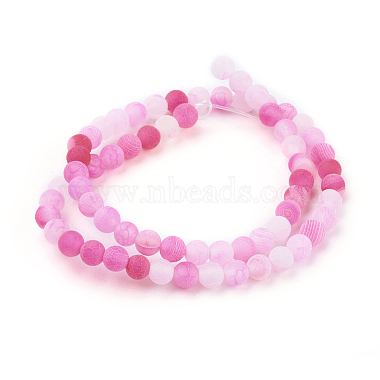 Natural Crackle Agate Beads Strands(G-G055-6mm-1)-2