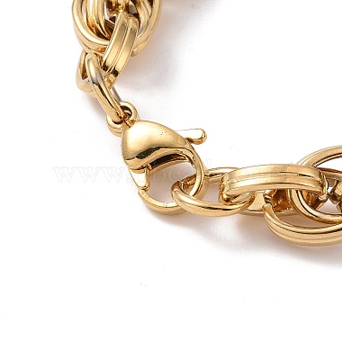 201 bracelets chaîne corde en acier inoxydable pour hommes(BJEW-R313-06G)-3
