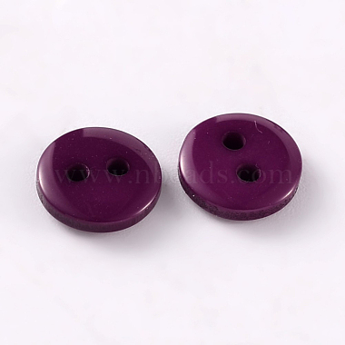 2-Hole Flat Round Resin Sewing Buttons for Costume Design(BUTT-E119-36L-07)-2