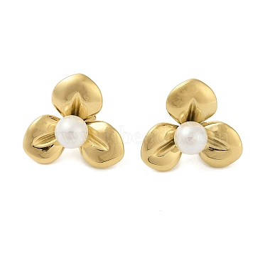 White Flower 304 Stainless Steel Stud Earrings