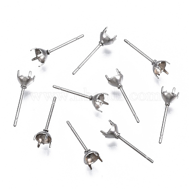 Stainless Steel Color Others 316 Surgical Stainless Steel Earring Settings