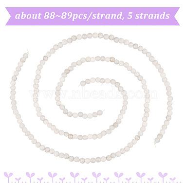 5 Strands Natural White Jade Beads Strands(G-OC0003-34)-4