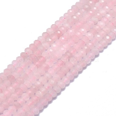 Rondelle Rose Quartz Beads