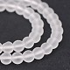 Frosted Natural Quartz Crystal Round Beads Strands(X-G-N0151-09-8mm)-1