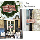 4 ensembles 4 décorations murales suspendues en bois naturel de style pour la décoration de la maison de la porte d'entrée(AJEW-CF0001-01)-7