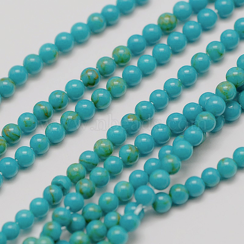 01 Strand Sleeping Beauty Turquoise Beads 16" Long 10mm Round Beads Strand 