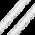 Polyester Lace Trim Ribbon, Clothes Accessories, White, 3 inch(75mm), 4yards(OCOR-CY0001-74C)