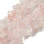 Natural Rose Quartz Chips Beads Strands, 2~6x5~12mm, Hole: 0.5mm, 35 inch.(F007-3)