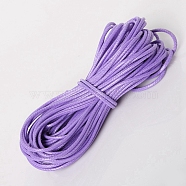 Waxed Polyester Cord, Round, Medium Purple, 1.5mm, 10m/bundle(YC-TAC0002-B-05)