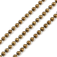 Rack Plating Iron Ball Chains, Antique Bronze, 2.4mm, 100yard/roll(CH-H002-06B-AB)