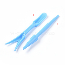 Plastic Seedlings Widger and Dibber, Transplanting Planting Tools, Blue, 135.5x29x7.5mm, 142.5x16mm(AJEW-WH0109-89)