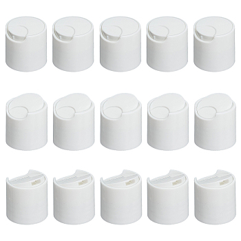 PP Plastic Press Caps, Replacement Disc Top, Dispensing Lotion Bottle Closure, Column, White, 3x3.1cm