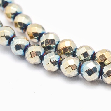 Electroplate Non-magnetic Synthetic Hematite Beads Strands(G-L486-F-19)-2