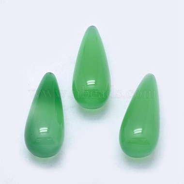 Light Green Teardrop Natural Agate Beads
