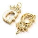 Brass Micro Pave Clear Cubic Zirconia Pendants(KK-G498-01G-02)-2