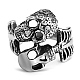 Steam Punk Style 316L Surgical Stainless Steel Skull Finger Rings(SKUL-PW0005-07F)-1