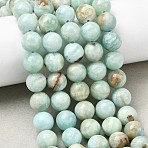 Natural Hemimorphite Beads Strands, Round, 9~9.5mm, Hole: 1mm, about 42pcs/strand, 15.12''(38.4cm)(G-D352-A01-9mm)