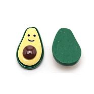 Resin Cabochons Accessories, Imitation Fruit, Avocado, Green, 24.5~25x15.5~16.5x8.8~9mm(RESI-WH0021-17)