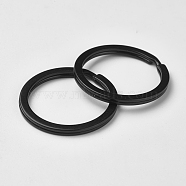 Iron Split Key Rings, Keychain Clasp Findings, Gunmetal, 30mm, Inner Diameter: 24.5mm(KEYC-WH0016-01D)