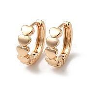 Brass Hoop Earrings for Women, Heart, Light Gold, 16x4.5mm(EJEW-M238-36KCG)
