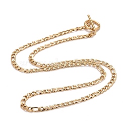 Ion Plating(IP)  304 Stainless Steel Chain Necklaces, Golden, 19.64 inch(49.9cm)(X-NJEW-A002-06G)