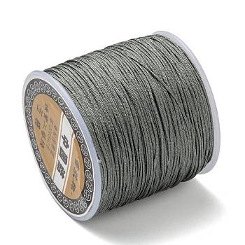 Nylon Thread, Chinese Knotting Cord, Gray, 0.8mm, about 109.36 yards(100m)/roll