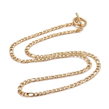 Ion Plating(IP)  304 Stainless Steel Chain Necklaces, Golden, 19.64 inch(49.9cm)