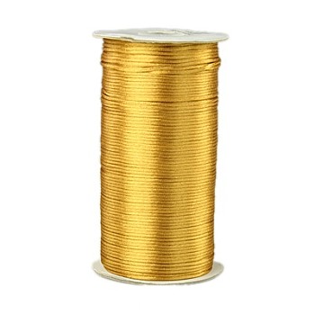 Eco-Friendly 100% Polyester Thread, Rattail Satin Cord, for Chinese Knotting, Beading, Jewelry Making, Peru, 2mm, about 250yards/roll(228.6m/roll), 750 feet/roll