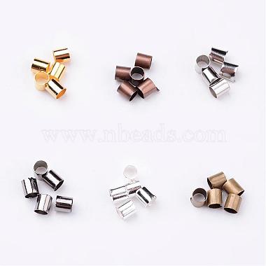 1 Box 6 Colors Antique Bronze & Red Copper & Golden & Silver & Platinum & Black Brass Tube Crimp Beads(KK-X0036-NR-B)-2