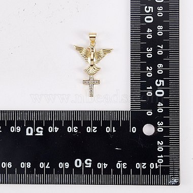5Pcs Brass Micro Pave Clear Cubic Zirconia Pendants(ZIRC-SZ0003-21)-8