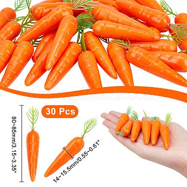 мини пенопластовая имитация моркови(DJEW-WH0038-32)-2
