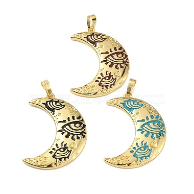 Brass Enamel Pendants(KK-A303-03G)-1
