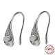 Rhodium Plated 925 Sterling Silver Dangle Earring Hooks(STER-M115-21P)-1