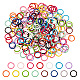 Elite 225Pcs 15 Colors SPray Painted Zinc Alloy Jump Rings(FIND-H0010-91A)-1
