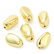 Rack Plating Brass Beads, Long-Lasting Plated, Lead Free & Cadmium Free, Twist Oval, Real 18K Gold Plated, 18.5x10.5x9mm, Hole: 1.6mm(KK-K364-15G)