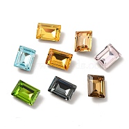 Faceted K9 Glass Rhinestone Cabochons, Pointed Back & Back Plated, Rectangle, Mixed Color, 14x10x5mm(GGLA-R042-04C)