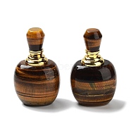 Natural Tiger Eye Dropper Bottles, with Golden 304 Stainless Steel Findings, SPA Aromatherapy Essemtial Oil Empty Bottle, 4.05x3.2x6.5cm(DJEW-K024-01G-08)